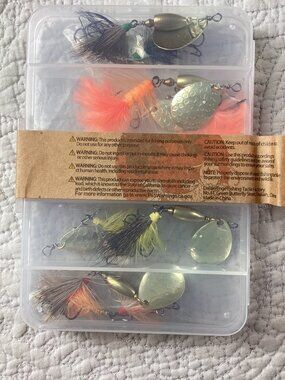 VMSIXVM Trout Lures Rooster Tail Spinner Bait Kit*Freshwater/Saltwater Fishing*N